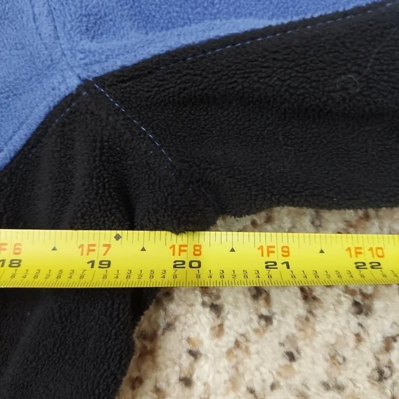 Alpine Design Womens Large 1/4 Zip Fleece Top Blue & Black Shirt - Picture 8 of 12